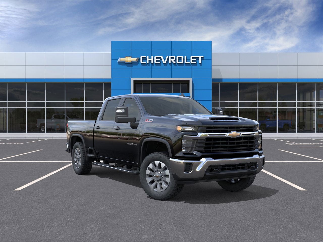 2026 Chevrolet Silverado 2500 HD LT in Black — front three-quarter view