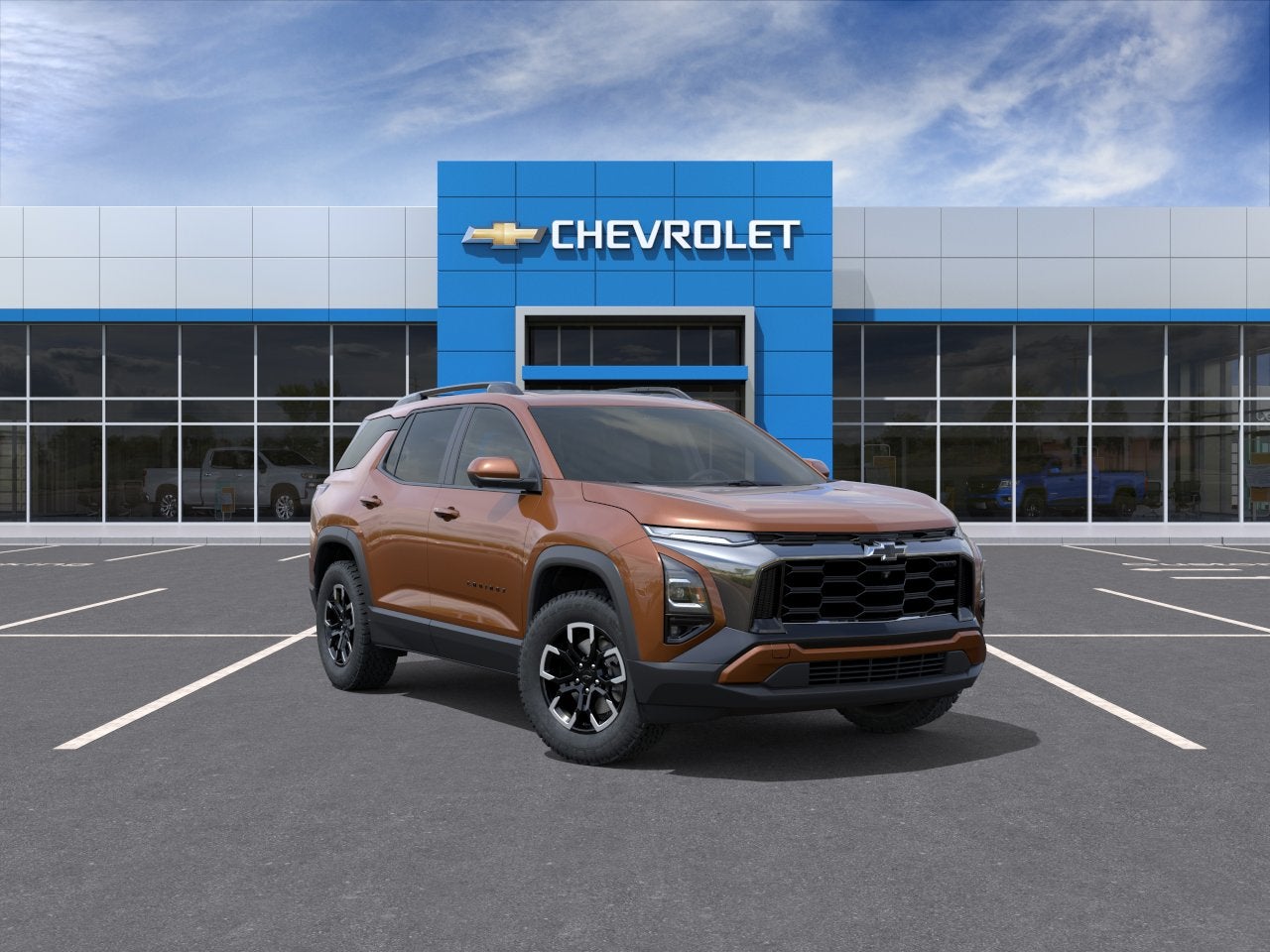 2027 Chevrolet Equinox ACTIV in Autumn Harvest Metallic — front three-quarter view