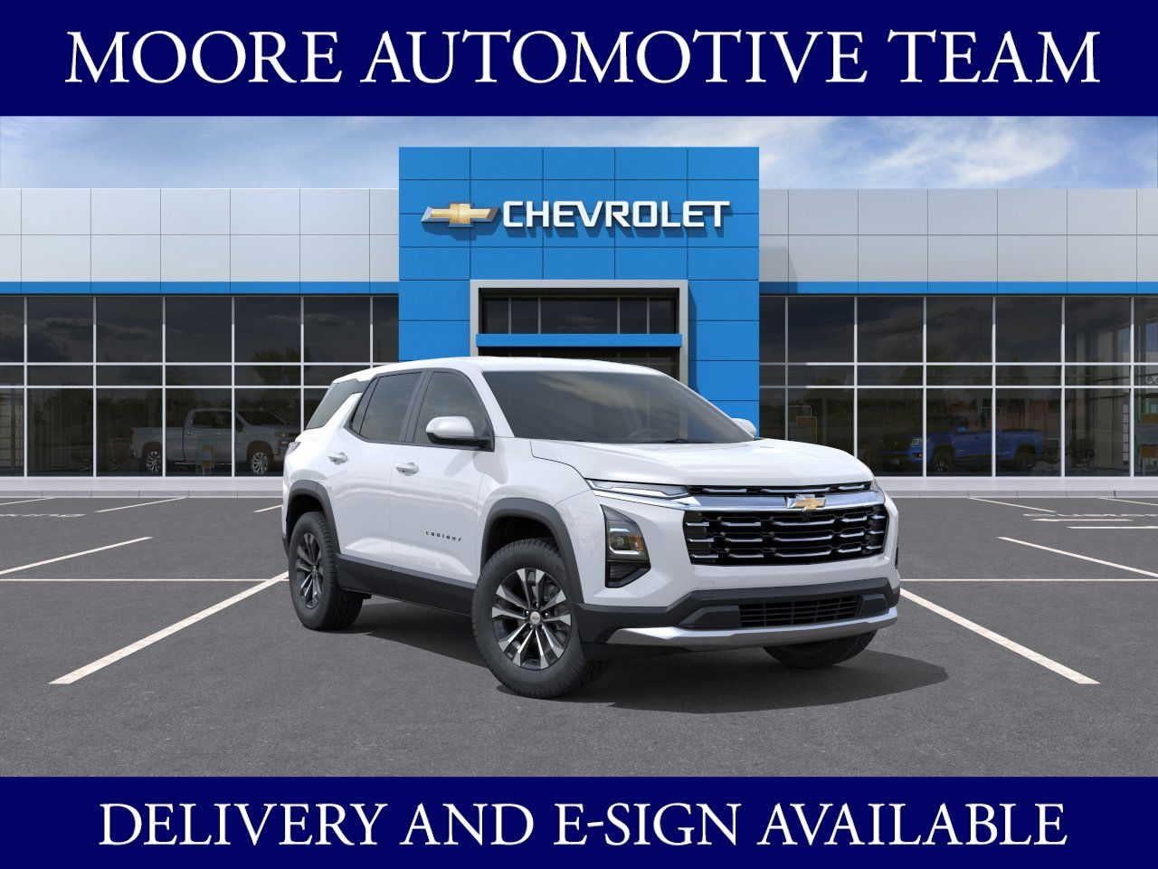 2026 Chevrolet Equinox LT in Summit White — front three-quarter view
