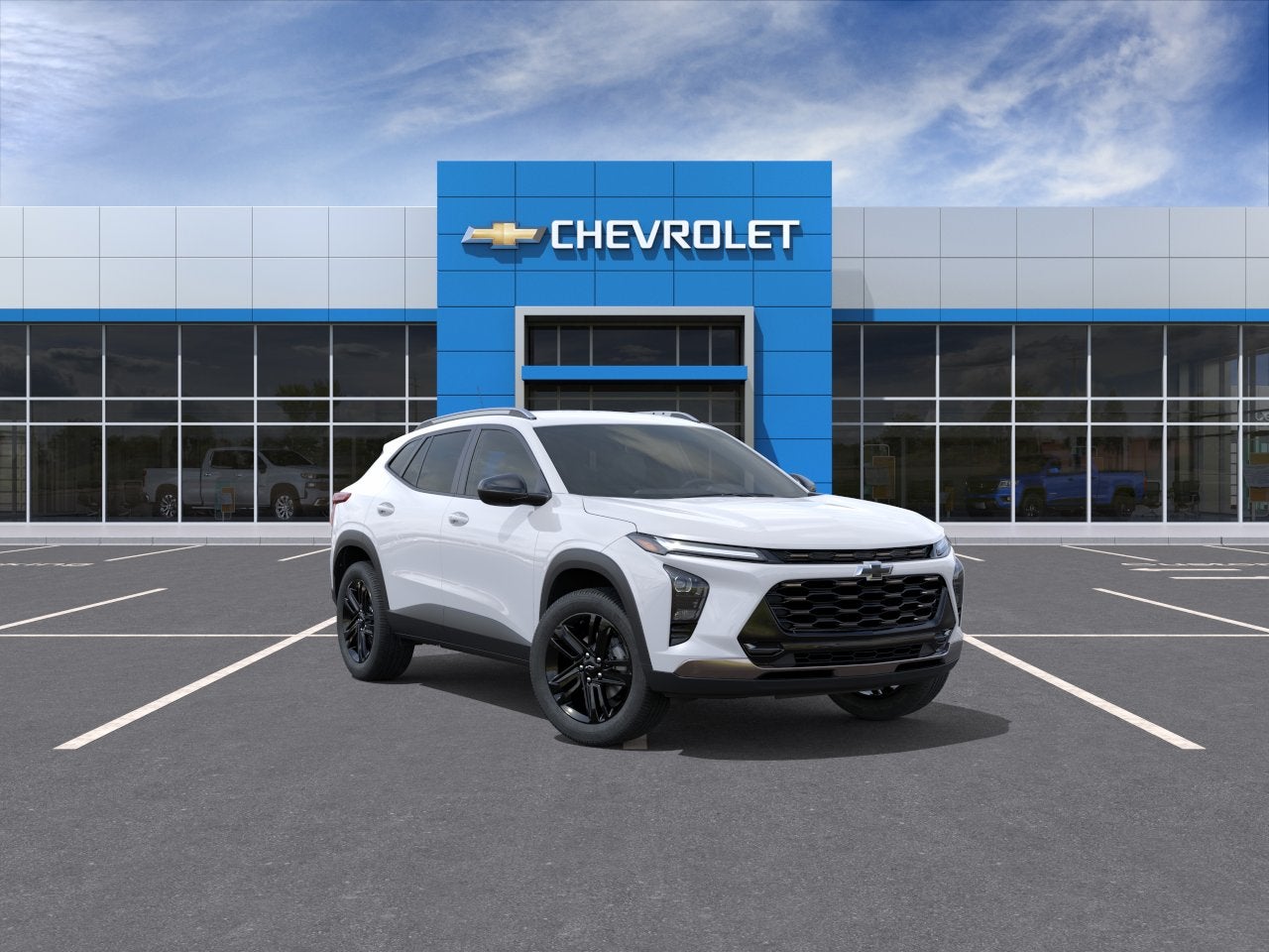 2026 Chevrolet Trax ACTIV in Summit White — front three-quarter view