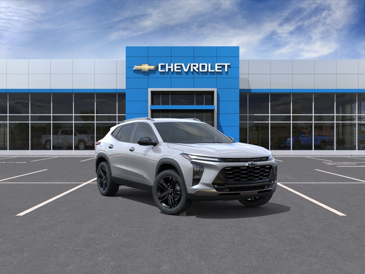 2026 Chevrolet Trax ACTIV in Sterling Gray Metallic — front three-quarter view