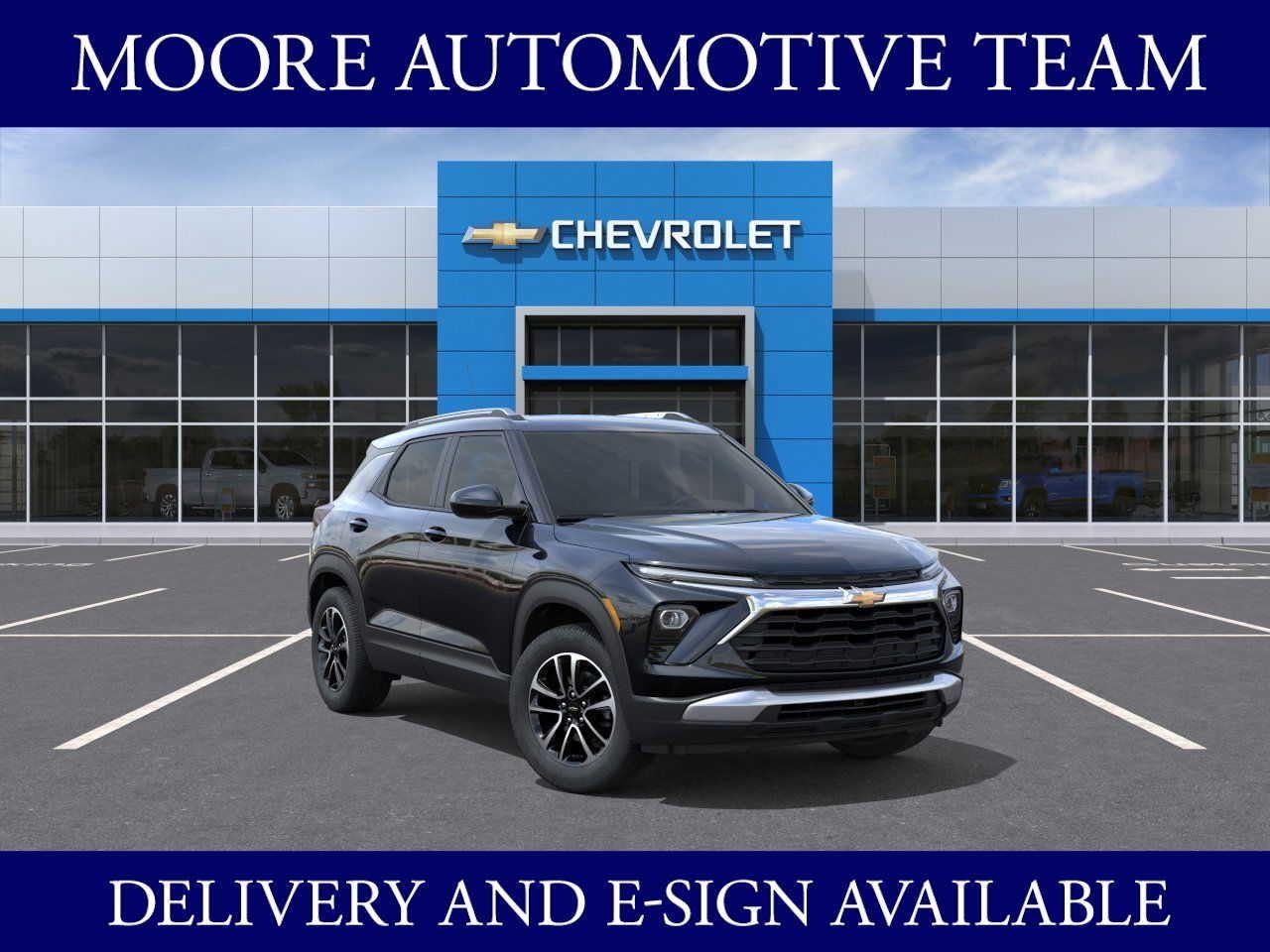 2026 Chevrolet Trailblazer LT in Mosaic Black Metallic — front three-quarter view